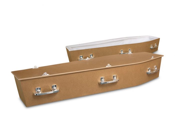 Basic Essential Light Brown Coffin | Gift of Grace Funeral Homes Perth