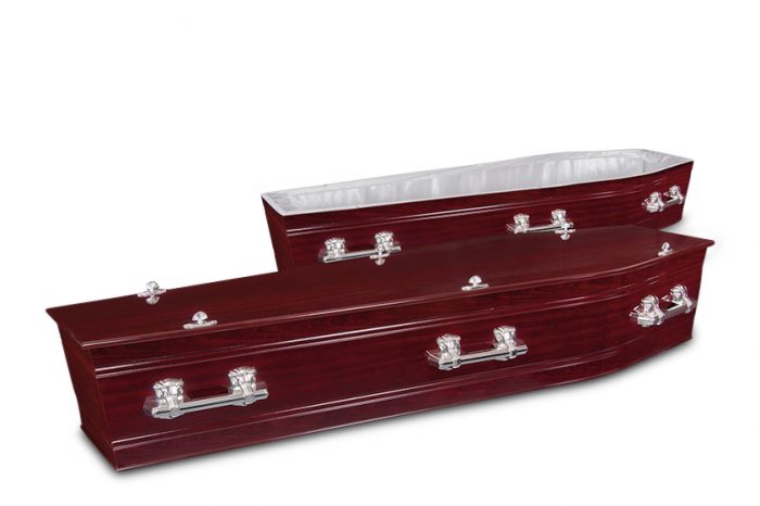 Basic Flinders Dark Brown Coffin | Gift of Grace Funeral Services Perth