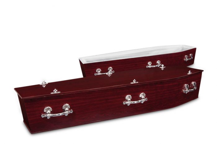 Basic Rosewood Dark Brown Coffin | Gift of Grace Funeral Homes Perth