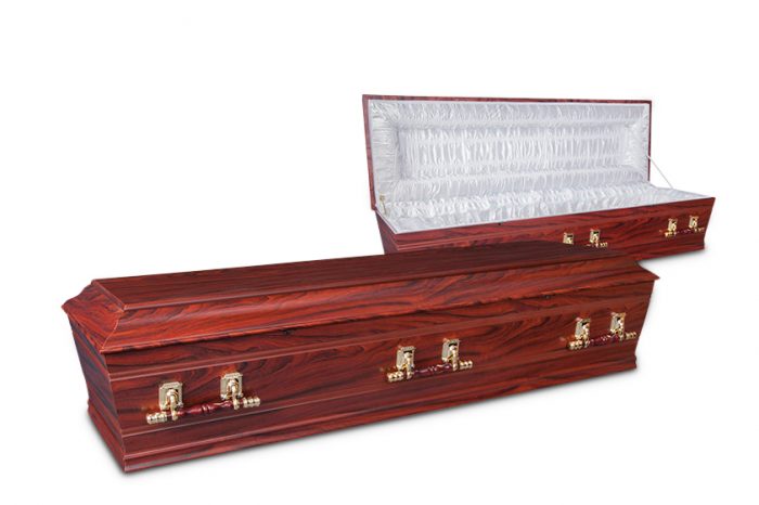 Devon Full Lid Brown Coffin | Gift of Grace Funeral Homes in Perth