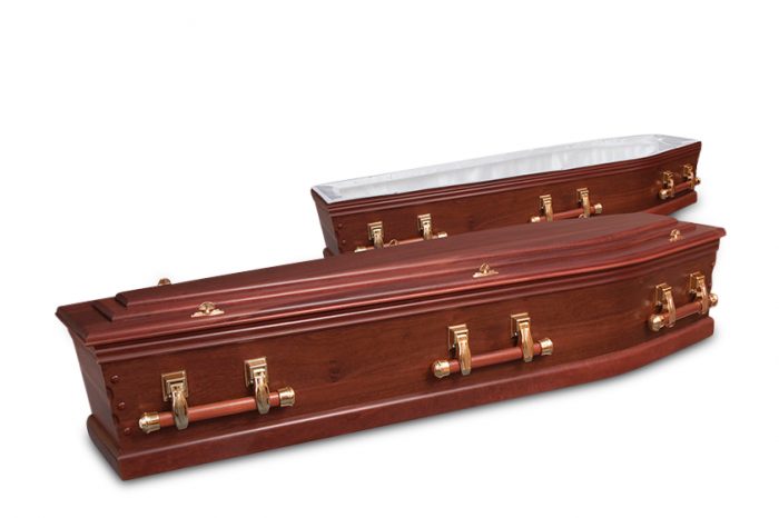 Raymond Jarrah Dark Brown Coffin | Gift of Grace Funeral Homes in Perth