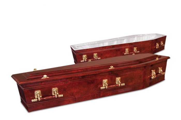 Sovereign Redgum Brown Coffin | Gift of Grace Funeral Services in Perth