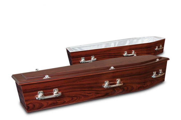 Swan Sapelle Brown Coffin | Gift of Grace Funeral Homes Perth