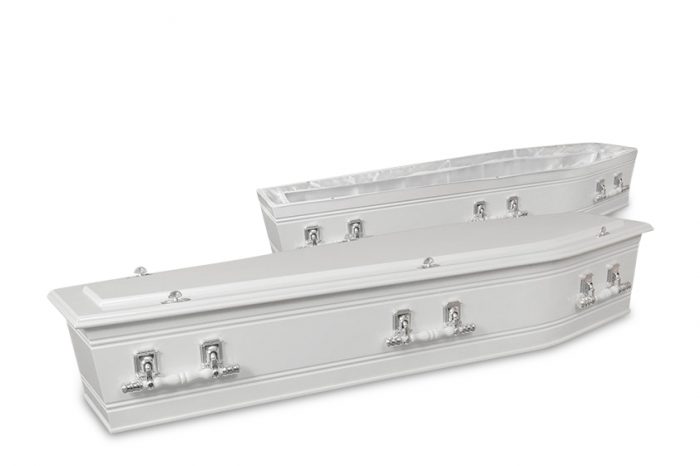 gift of grace coffin swan white - perth funeral home